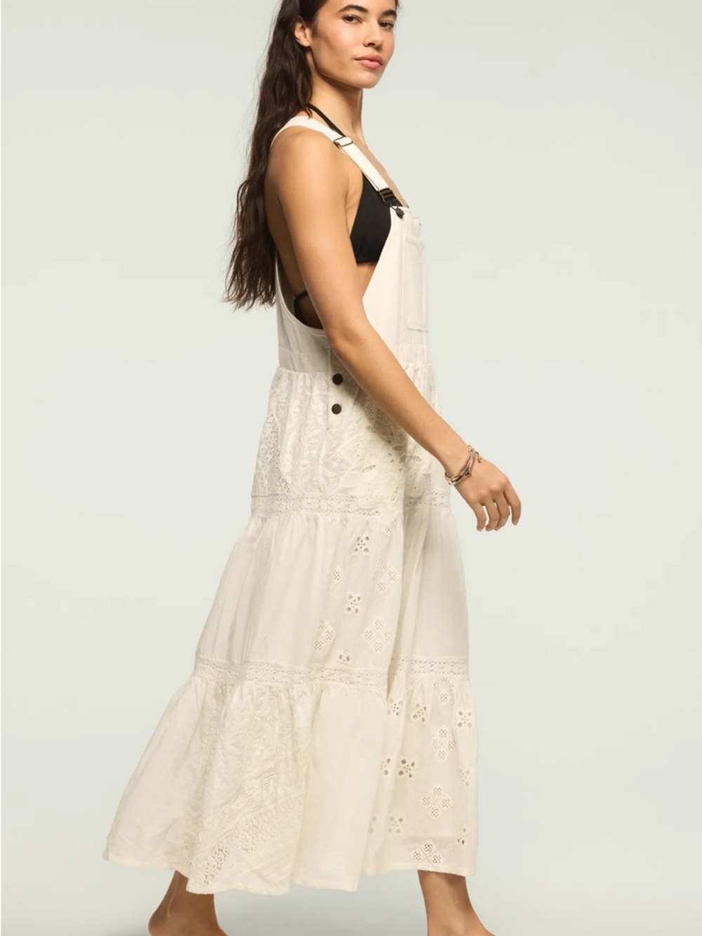 LuckyBra d Overall  Cutwork Maxi Dress - - Picture 2 of 10